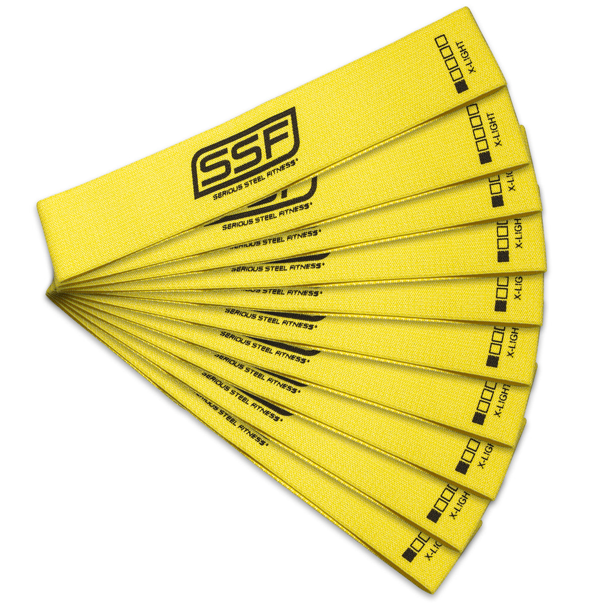 Yellow Mini Loop Fabric Mini Loop Bands - 10 Packs – Serious Steel Fitness