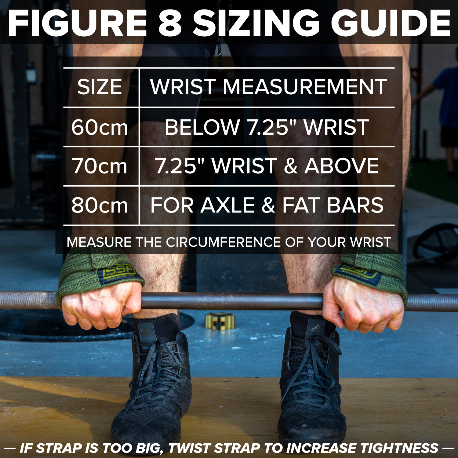 Figure 8 Lifting Straps – Serious Steel Fitness