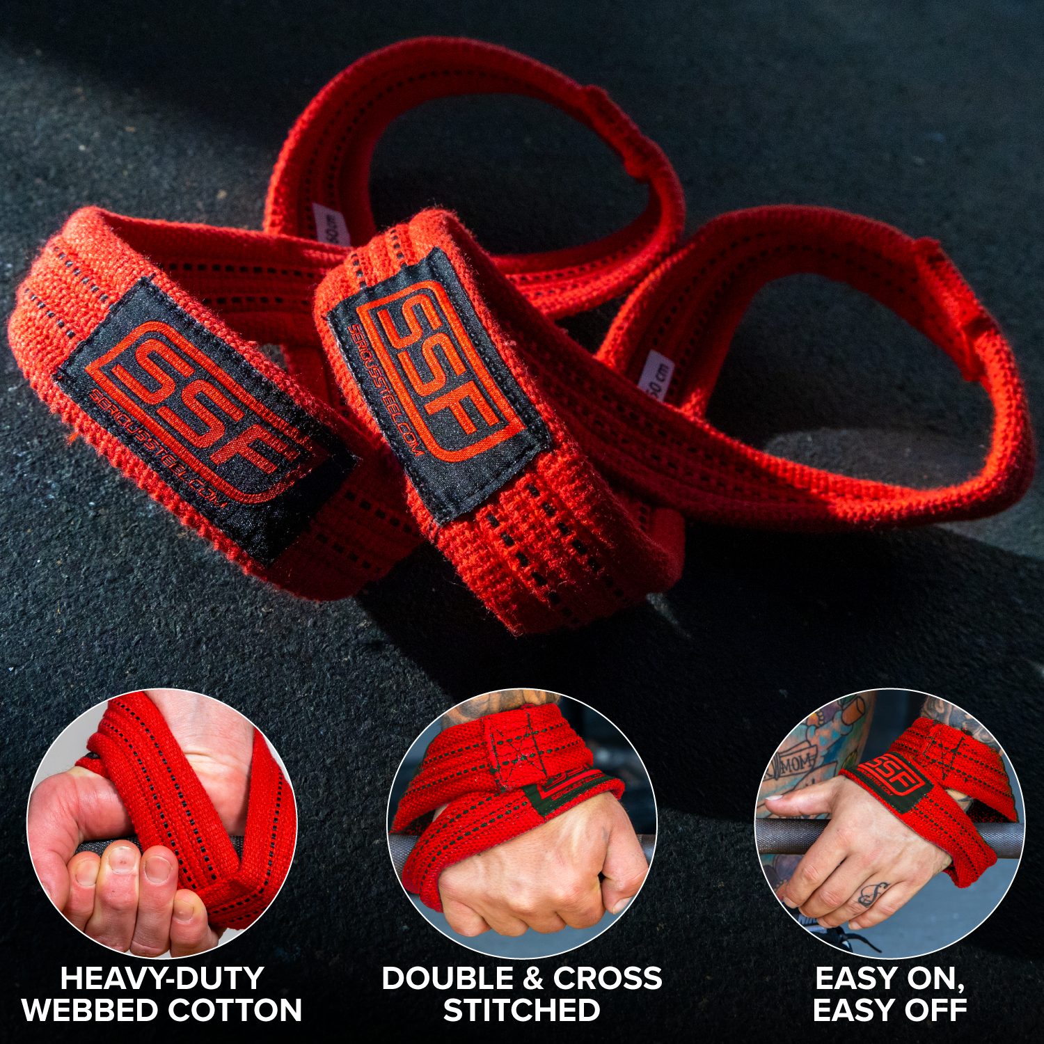 Figure 8 Lifting Straps – Serious Steel Fitness