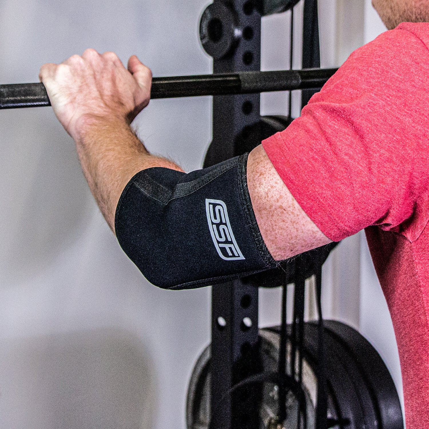 Weightlifting Elbow Wraps - Black/White Weightlifting Elbow Wraps - Black/White