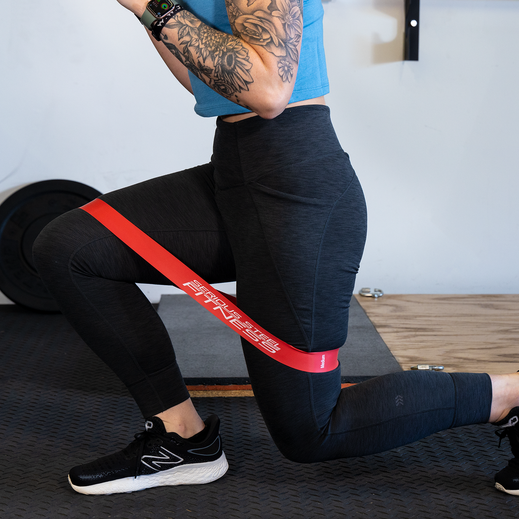 Person Using Loop Band Mini Loops Resistance Bands- 10 Packs – Serious Steel Fitness