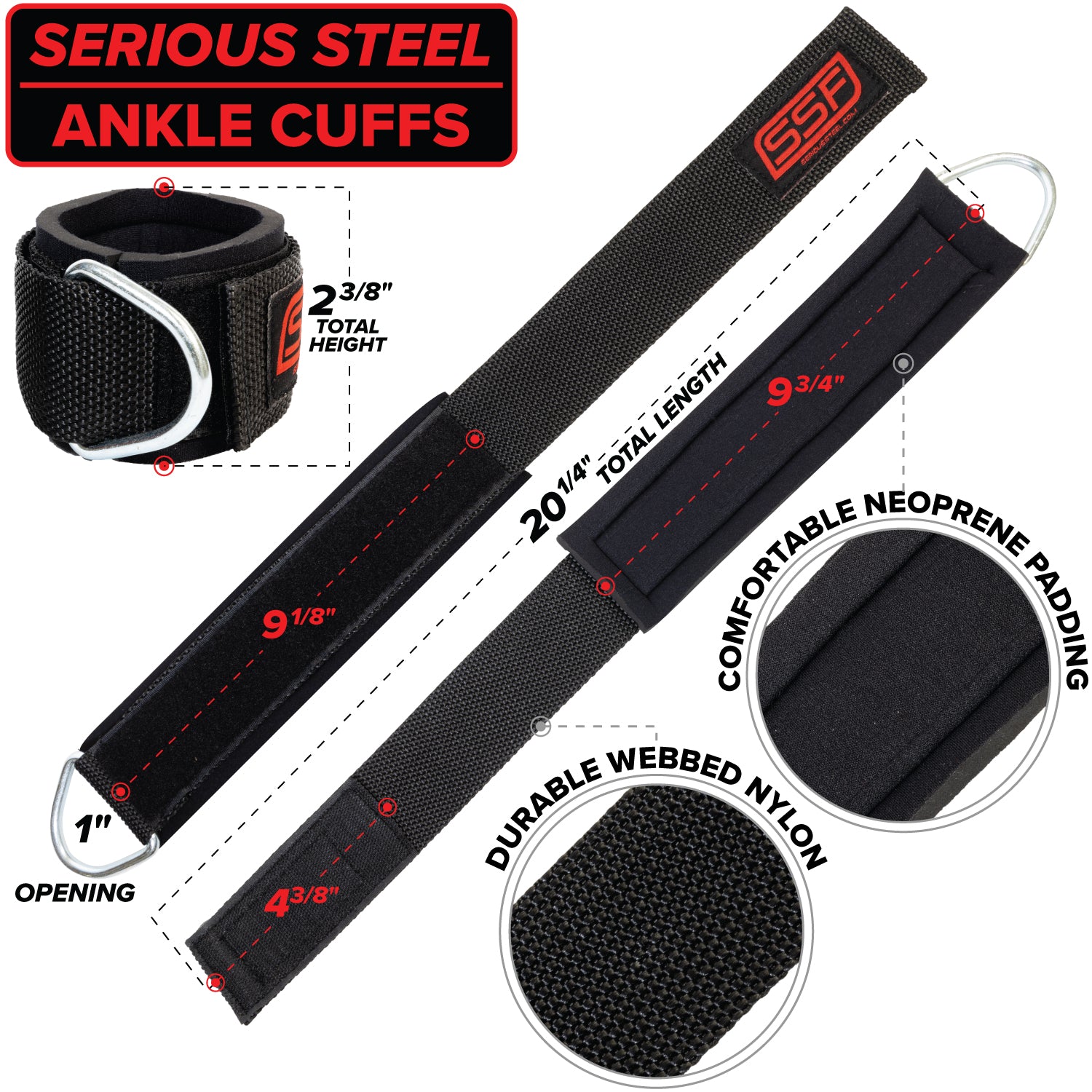 Ankle Cuff – Serious Steel Fitness