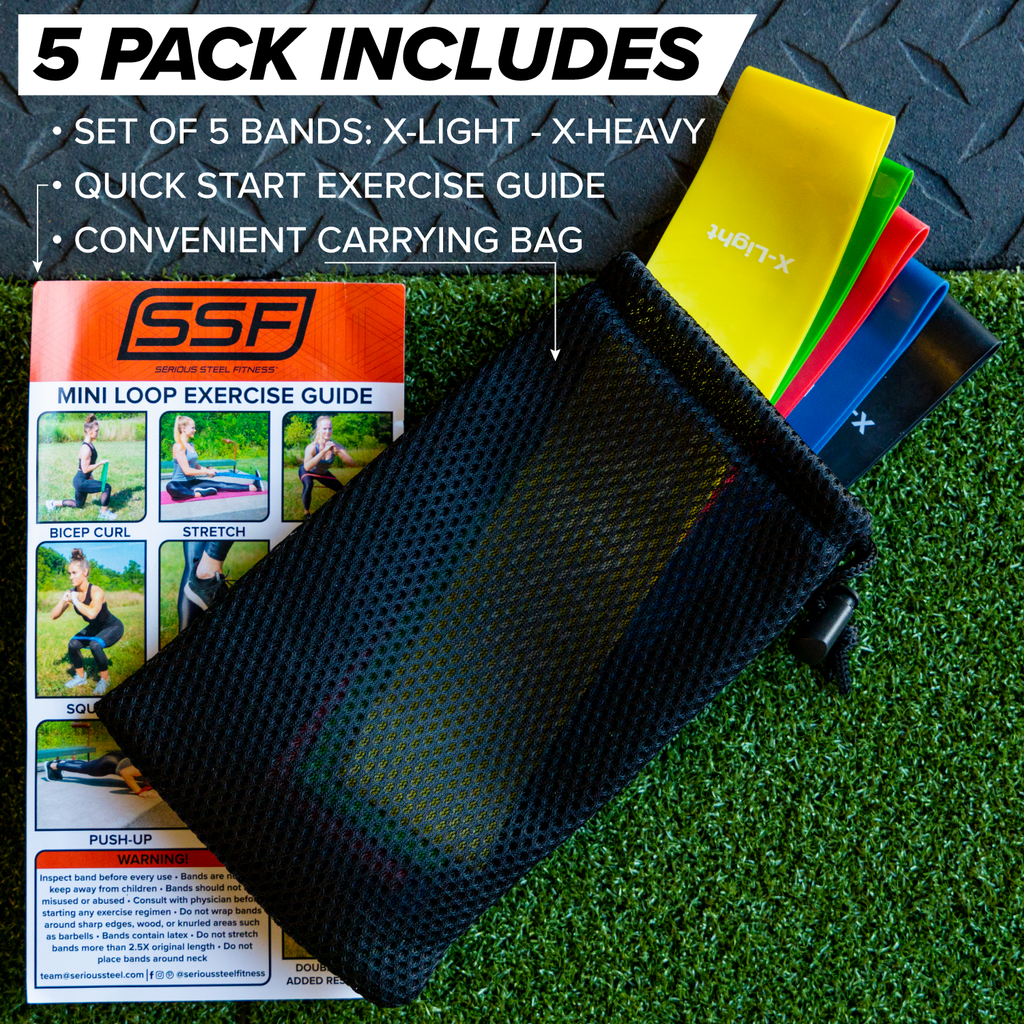 Yellow Mini Loop Mini Loops Resistance Bands – Serious Steel Fitness